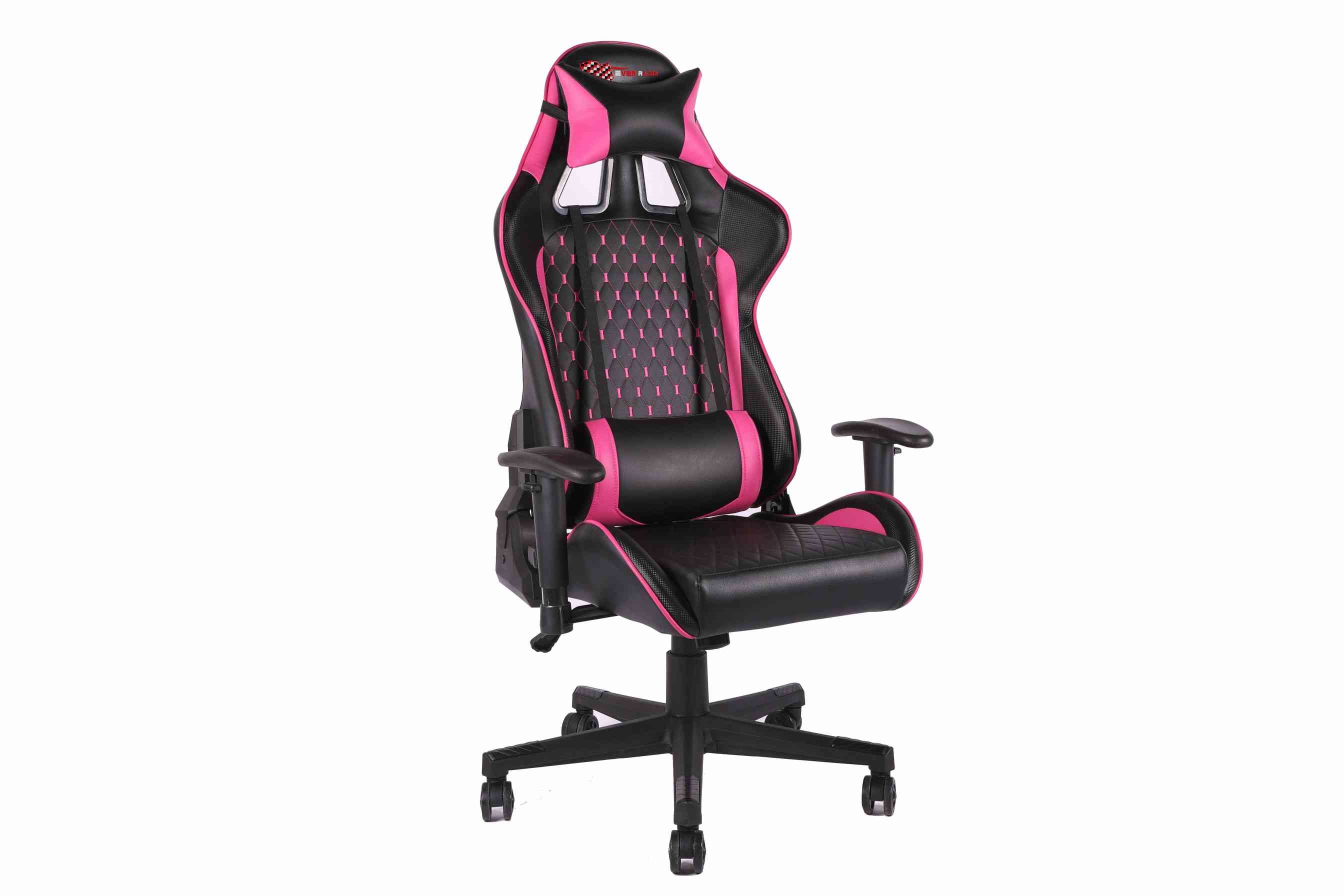 New EverRacer Gaming Office Chair PU Leather Black & Pink